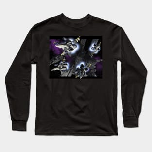 Asplenia Studios: Skull Squadron over SDF-1 Long Sleeve T-Shirt